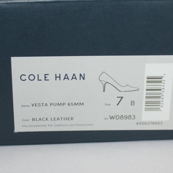 Cole Haan Vista Pump Black Leather Shoe - Picture 9 of 12